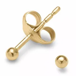 2 mm kula örhängestift i 9 karat guld - Gold Collection