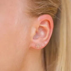 6,5 mm livets träd örhängestift i 9 karat guld