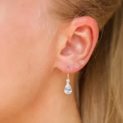 droppe örhängen i 9 karat guld med zirkon och zirkon - Gold Collection