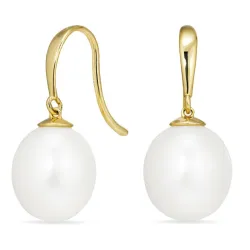 droppe öronkrokar i 9 karat guld - Gold Collection