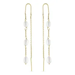4 mm pärlörhängen i 9 karat guld - Gold Collection