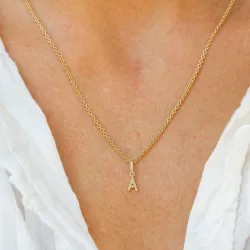 bokstav a hängen i 9 karat guld - My Letter