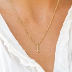 bokstav b hängen i 9 karat guld - My Letter