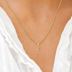 bokstav f hängen i 9 karat guld - My Letter