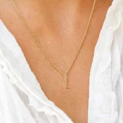 bokstav l hängen i 9 karat guld - My Letter