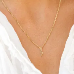 bokstav p hängen i 9 karat guld - My Letter