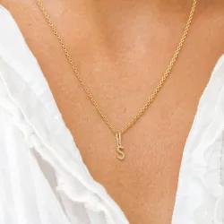 bokstav s hängen i 9 karat guld - My Letter