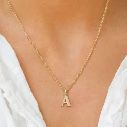 bokstav a hängen i 9 karat guld - My Letter