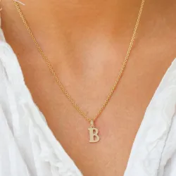 bokstav b hängen i 9 karat guld - My Letter