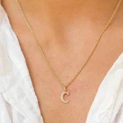 bokstav c hängen i 9 karat guld - My Letter