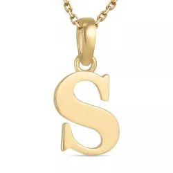 bokstav s halsband i Förgylld legering med hängen i 9 karat guld - My Letter