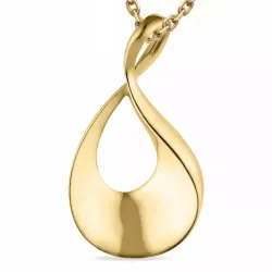 droppe halsband i förgyllt silver med hängen i 9 karat guld - Gold Collection