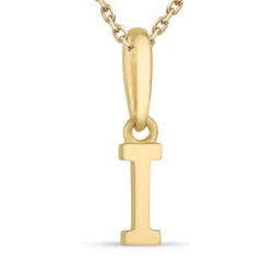 bokstav i halsband i förgyllt silver med hängen i 9 karat guld - My Letter