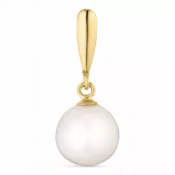vit pärla hängen i 14 karat guld