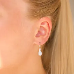 droppformad örhängen i 14 karat guld med zirkon - Gold Collection
