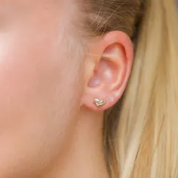 hjärta örhängen i 14 karat guld - Gold Collection