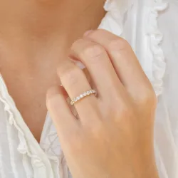 diamant ring i 14  karat guld 0,75 ct