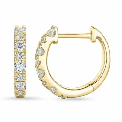 diamant creol i 14 karat guld med diamant 