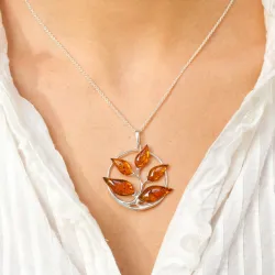 bärnsten hängen i silver