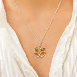 bärnsten hängen i silver