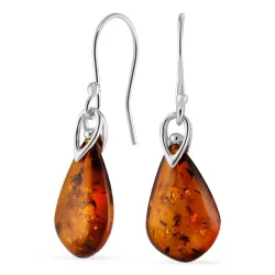 bärnsten örhängen i silver