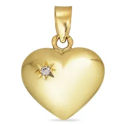 11,5 x 13,5 mm hjärta hängen i 8 karat guld - Amoré