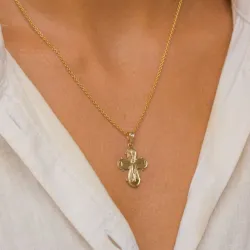 17 x 29 mm dagmarkors i 8 karat guld - Amoré