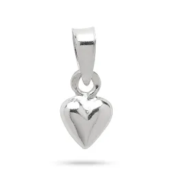 5,5 x 8,5 mm hjärta hängen i silver - Amoré