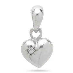 9 x 11 mm hjärta hängen i silver - Amoré