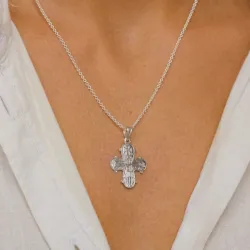 18 x 30 mm dagmarkors i silver - Amoré