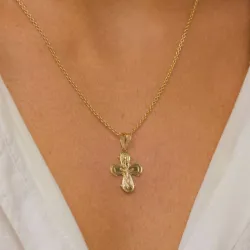 15 x 25 mm dagmarkors i 8 karat guld - Amoré