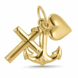 tro-hopp-kärlek hängen i 8 karat guld - Amoré