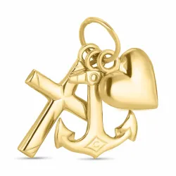 tro-hopp-kärlek hängen i 14 karat guld - Amoré