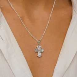 15 x 27 mm dagmarkors i silver - Amoré