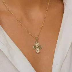 19 x 30 mm dagmarkors i 8 karat guld - Amoré