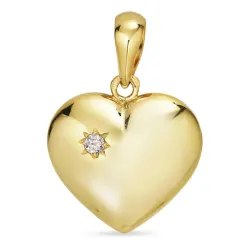 15 x 15,5 mm hjärta hängen i 8 karat guld - Amoré