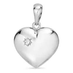 15,5 x 15,5 mm hjärta hängen i silver - Amoré