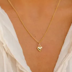 9 x 10 mm hjärta hängen i 8 karat guld - Amoré