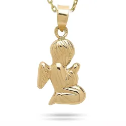 ängel halsband i förgyllt silver med hängen i 8 karat guld - Gold Collection