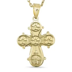 dagmarkors halsband i förgyllt silver med hängen i 14 karat guld - Amoré