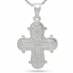 19 x 30 mm dagmarkors med fadervår hängen med halskedja i silver med hängen i silver - Amoré
