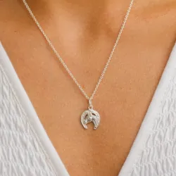 hästar halsband i silver med hängen i silver