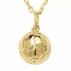 fotboll halsband i förgyllt silver med hängen i 8 karat guld - Gold Collection