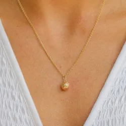 fotboll halsband i förgyllt silver med hängen i 8 karat guld - Gold Collection