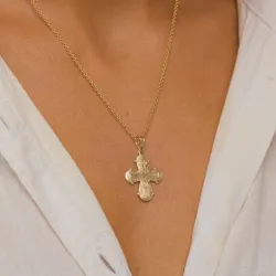 dagmarkors halsband i förgyllt silver med hängen i 8 karat guld - Amoré