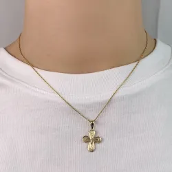 dagmarkors halsband i förgyllt silver med hängen i 8 karat guld - Amoré