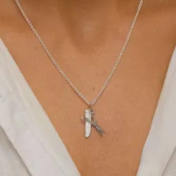 kam och sax halsband i silver med hängen i silver