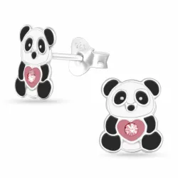 panda örhängestift i silver - Little Ones