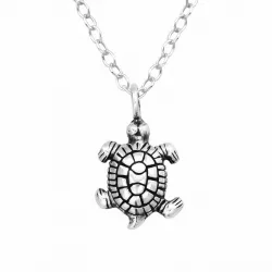 sköldpadda halsband i silver med hängen i silver