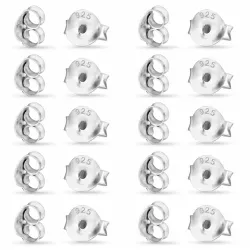 10 par ploppar i silver